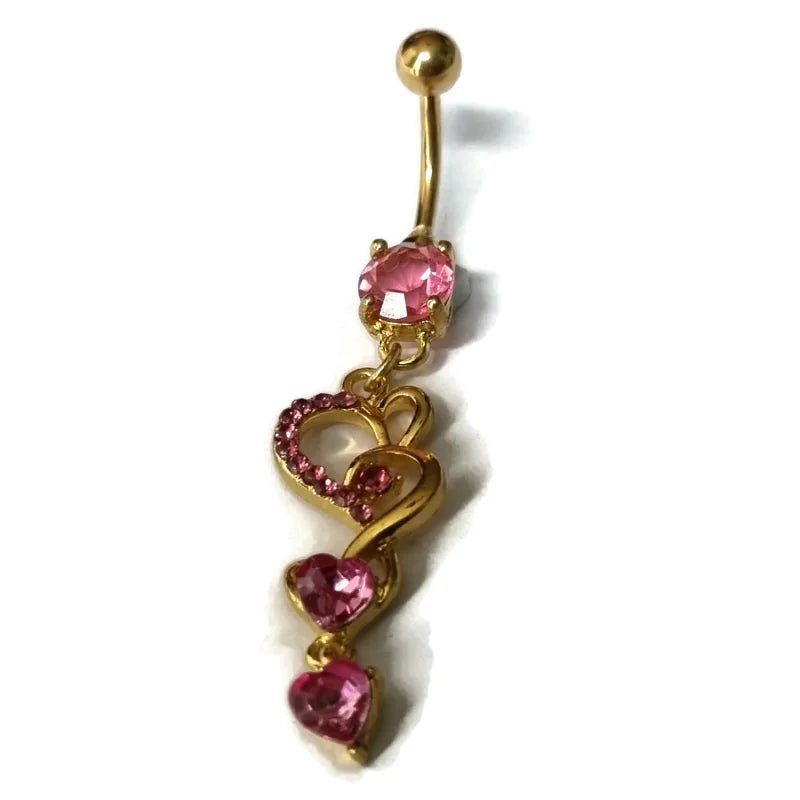 Hartjes Navelpiercing Goudkleur - Unisex