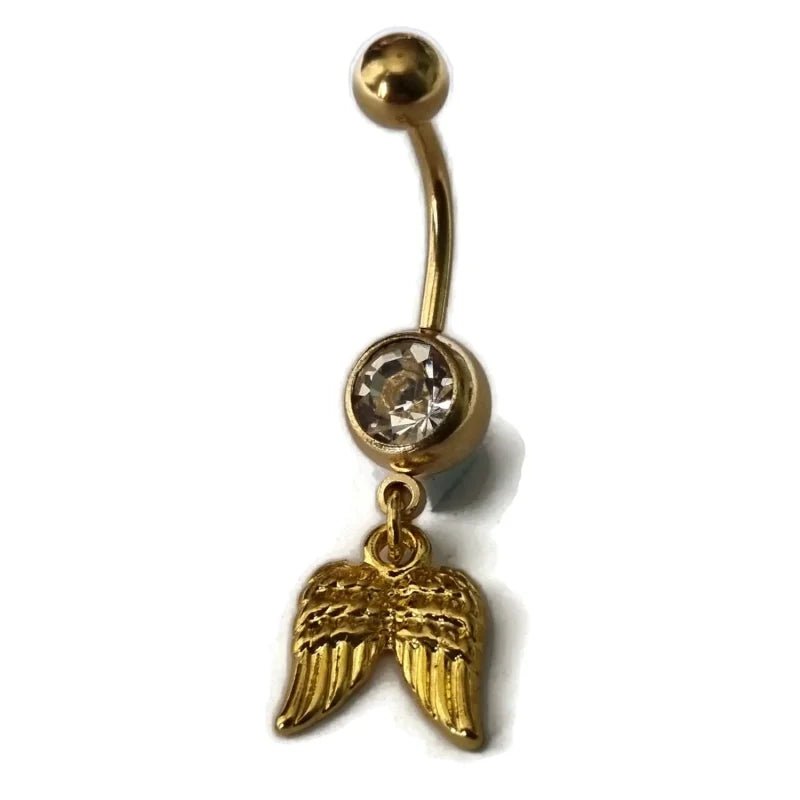 Navelpiercing met Zirkonia Steen Goudkleur - Unisex