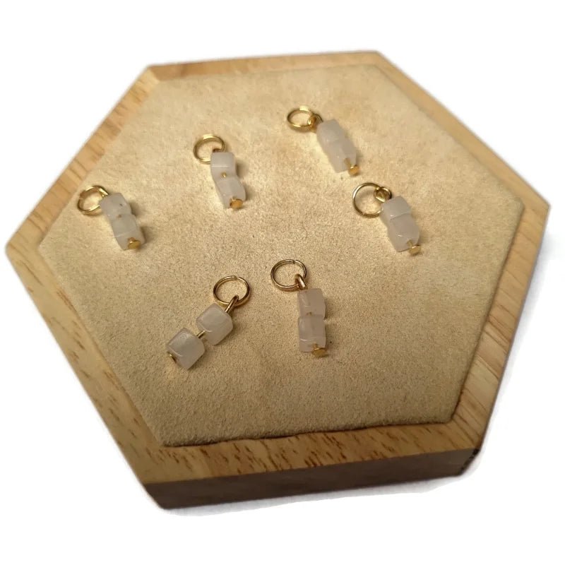 Kubus Crystal Wit Bedels DIY - Goudkleur - Unisex