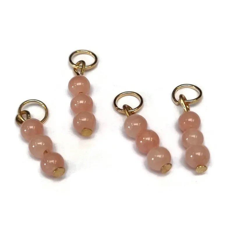 Rvs Marmeren Oorring bedeltje - 3 kraaltjes - Unisex