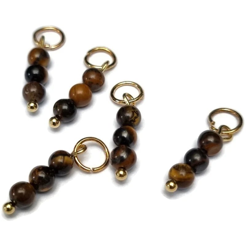 Mystieke Tijgeroog Bedeltjes - bedelketting - Goudkleur - Unisex