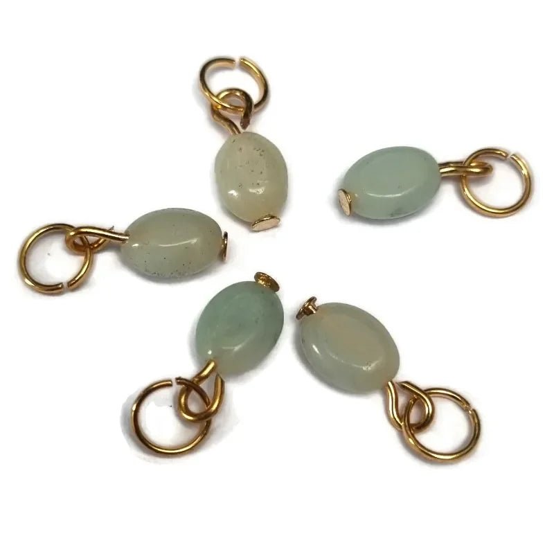 Chalcedoon Kwarts Natuursteen Bedeltje - Goudkleur - Unisex