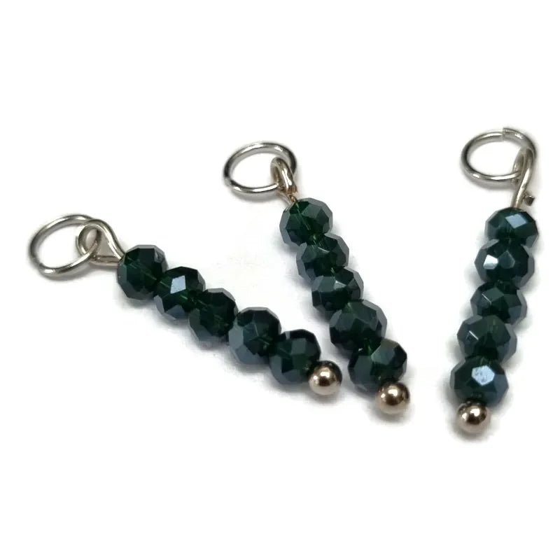 Diep Groen Kralen charm voor ketting - Goudkleur - Unisex