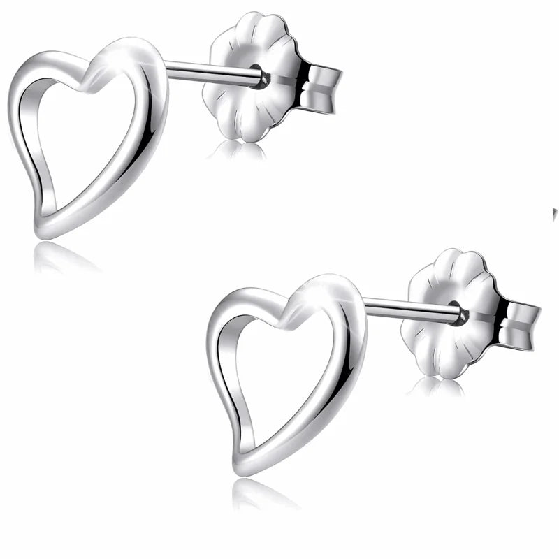 Titanium Oorbellen Groot Hartje -