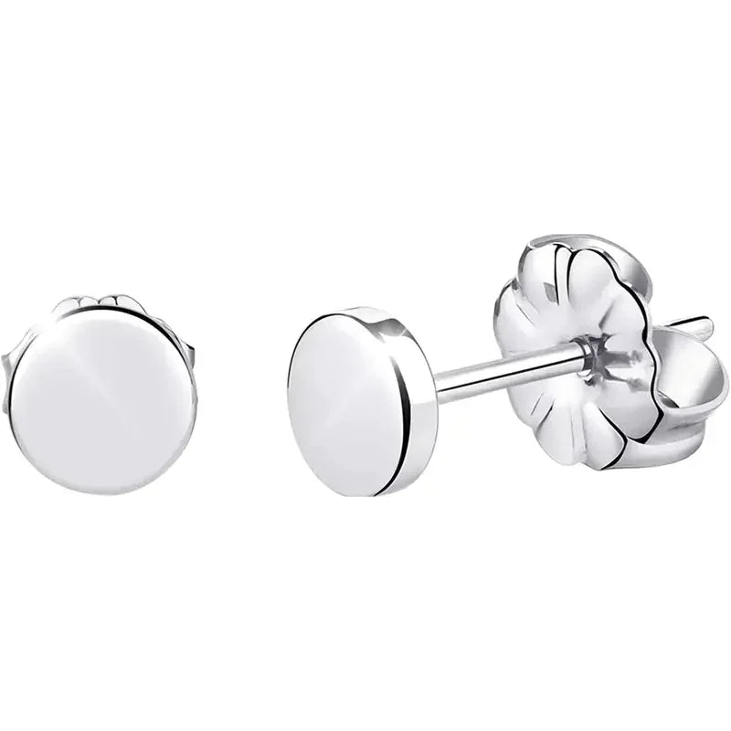 Oorbellen &acirc;&euro;&ldquo; Titanium Rond Zilverkleurig (5mm) -