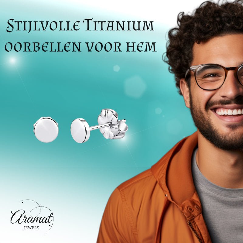 Oorbellen &acirc;&euro;&ldquo; Titanium Rond Zilverkleurig (5mm) -