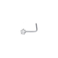 Stijlvolle Stalen Neus piercing met Zirkonia - Rond - Unisex