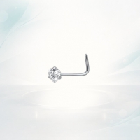 Stijlvolle Stalen Neus piercing met Zirkonia - Rond - Unisex