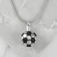Ashanger Voetbal Zilverkleurig RVS &acirc;&euro;&ldquo; 27x17mm Gedenksieraad Sportliefhebber - Unis