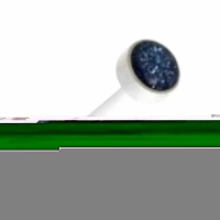 Bioplast Witte Glitter Tongpiercing - Donker Blauw -