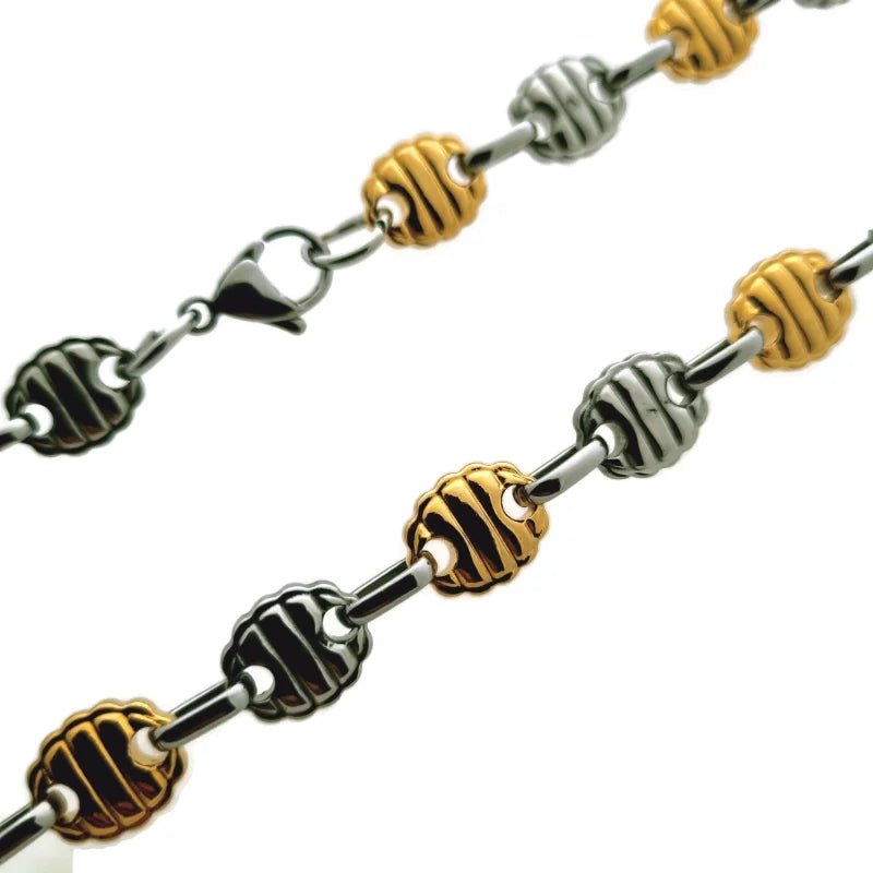 Stoere Stalen Ronde Schakelketting - Zilverkleur - Heren