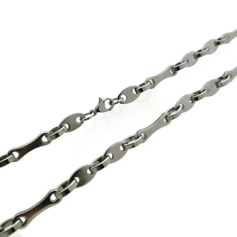 Stalen Fantasie Schakelketting van Aramat Jewels - Zilverkleur - Heren