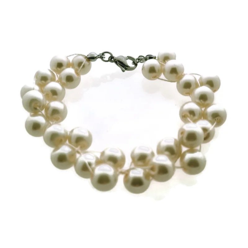 Chique Parel Armband in Cr&Atilde;&uml;me - 18cm - Dames