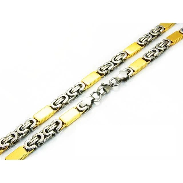 RVS Koningsketting Platte Schakel 60cm Zilverkleur - Opvallende Ketting Man - Zilverkleur - Heren
