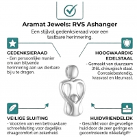 Ashanger Ouder met Kindje - Zilverkleurig RVS - Unisex