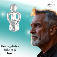 Ashanger Ouder met Kindje - Zilverkleurig RVS - Unisex