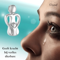 Ashanger Ouder met Kindje - Zilverkleurig RVS - Unisex