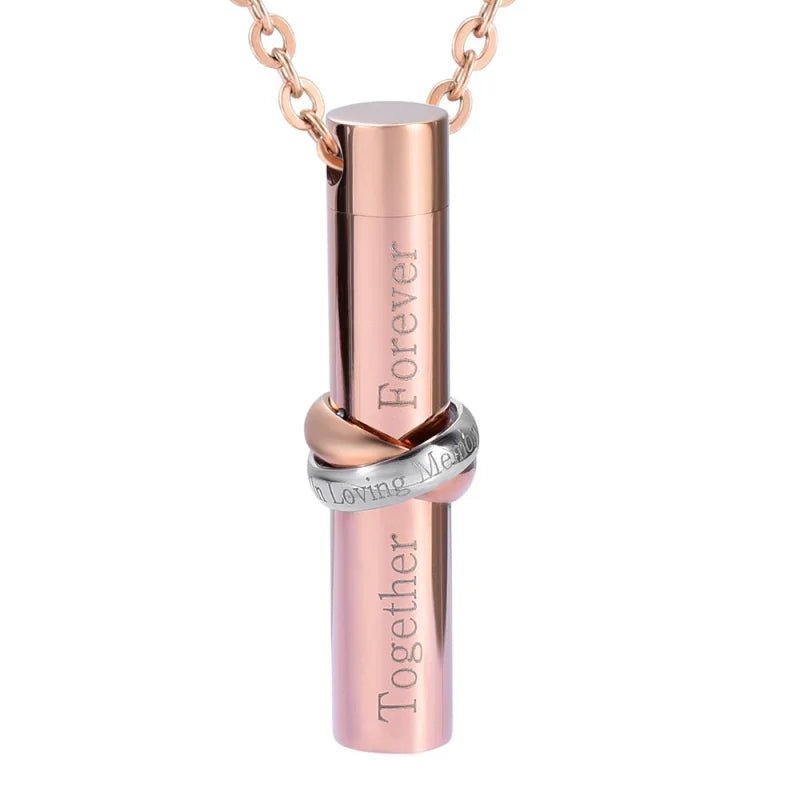 Stalen Cilinder Ashanger met Asbewaaroptie - Ros&Atilde;&copy;kleur-4x0.8cm - Heren