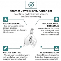 RVS Ashanger Twee Blaadjes - Zilverkleurig - Heren