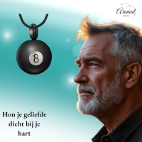 Ashanger Biljartbal met Cijfer 8 - Zwart RVS - Heren