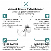 Ashanger Geloof Hoop en Liefde - Zilverkleurig RVS - Heren