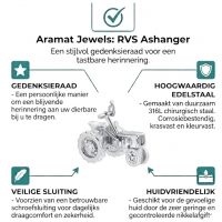 RVS Ashanger Trekker - Zilverkleurig - 20x30 mm - Heren