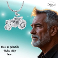 RVS Ashanger Trekker - Zilverkleurig - 20x30 mm - Heren