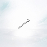 Zilverkleurige Neuspiercing met Stalen Bolletjes - Unisex
