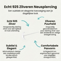 Zilveren Maantje Neuspiercing met Stijl - Heren