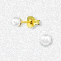 Elegant Zilveren Parel Oorbellen -