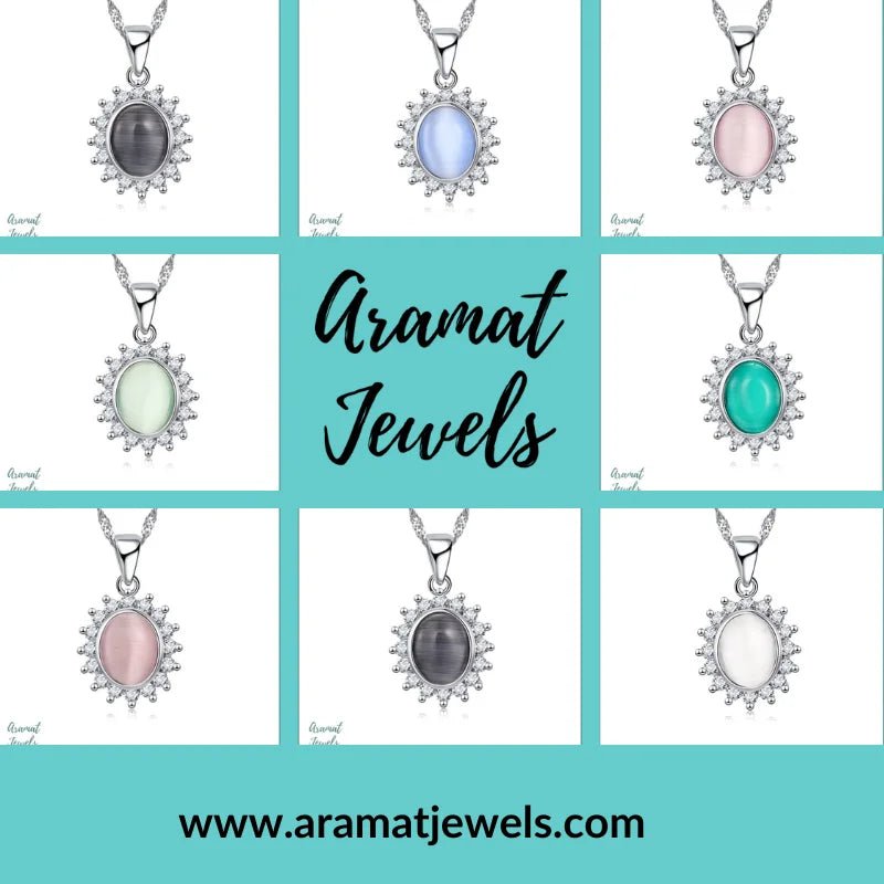 Zilveren Dames Ketting met Cat&acirc;&euro;&trade;s Eye steen - Wit - Dames