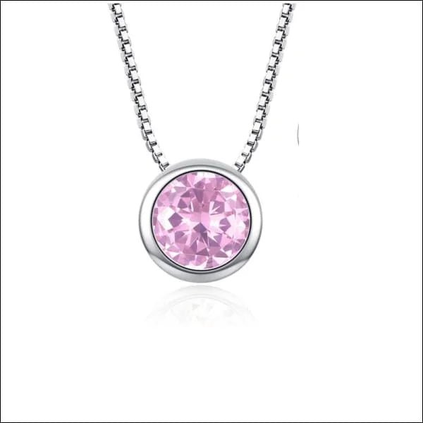 Zilveren Dames Halsketting met Zirkonia - Aqua Blauw - Dames