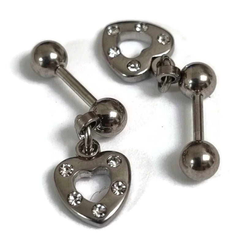 Helixpiercing met Hartje Zirkonia - Unisex
