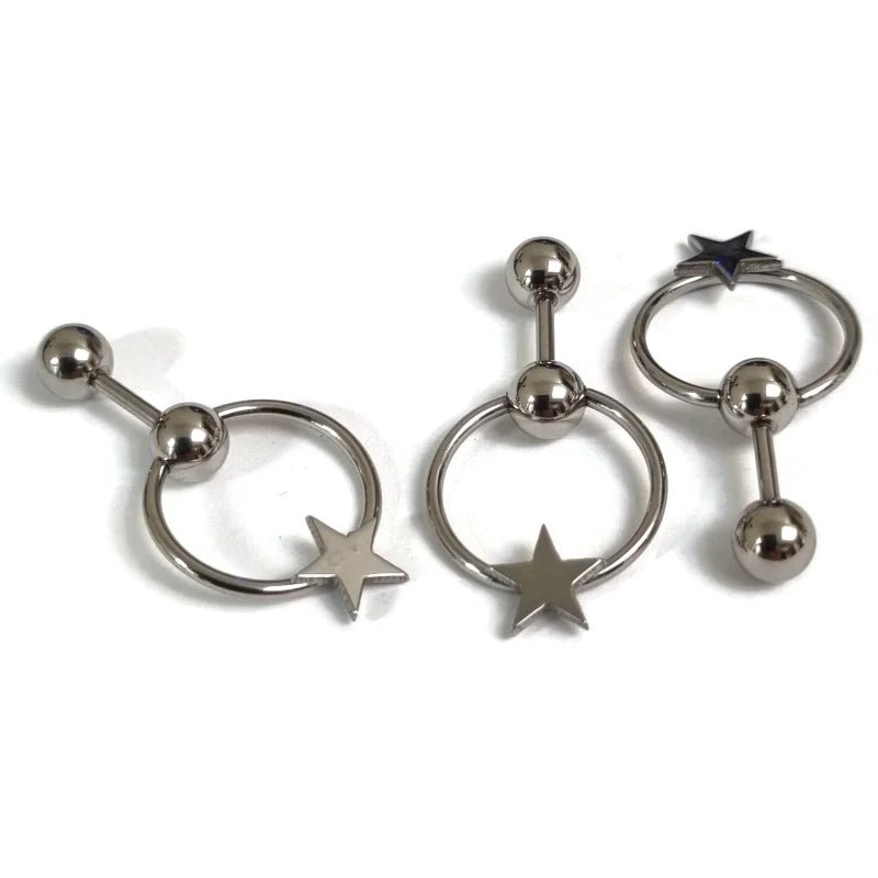 Zilverkleurige Sterretje Helixpiercing - Unisex