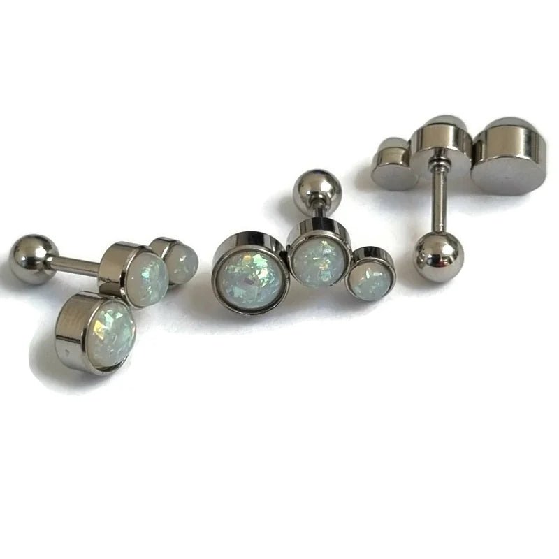 Witte Opaal Helix Piercing oor - Unisex