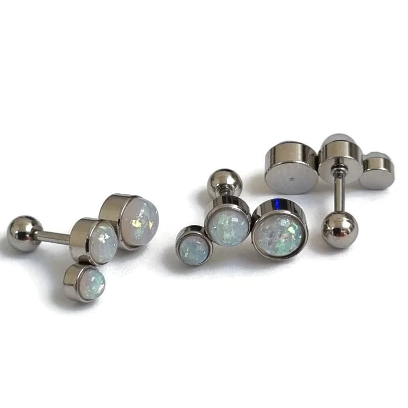 Witte Opaal Helix Piercing - Links - Unisex