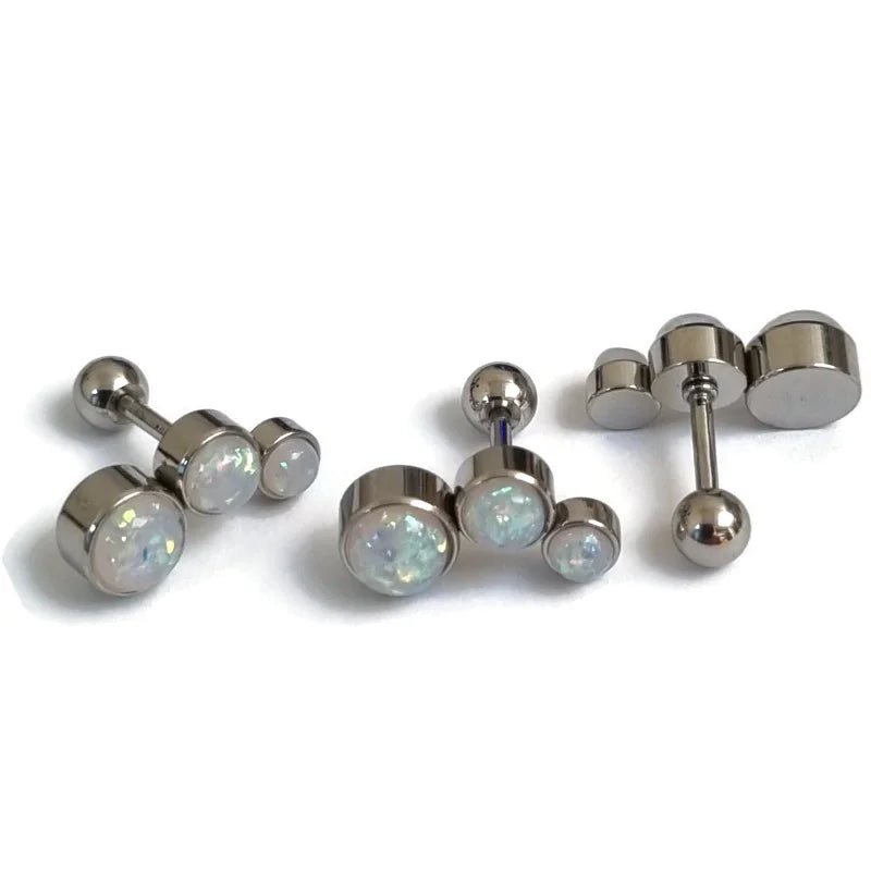 Opvallende Opaal Chirurgisch Stalen Helix Piercing - Unisex