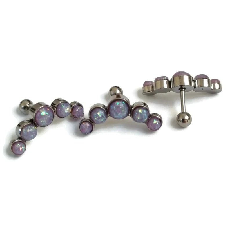 Licht Paarse Opaal Helix Piercing van Chirurgisch Staal - Unisex