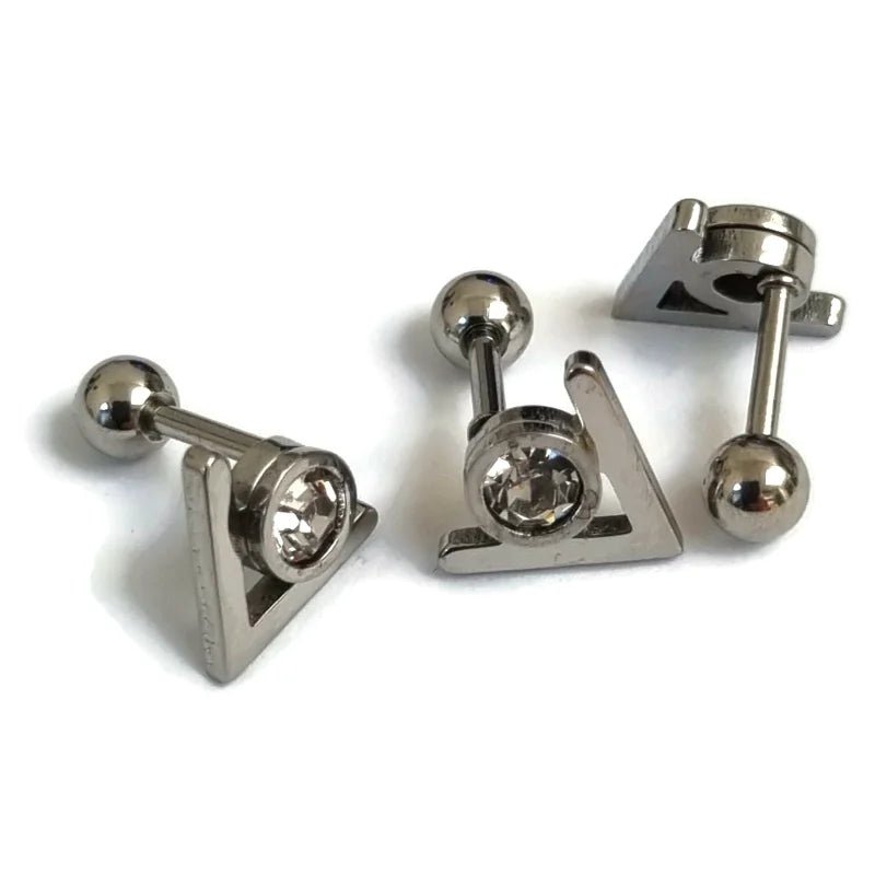 Helixpiercing Driehoek Zirkonia  9mm - Unisex