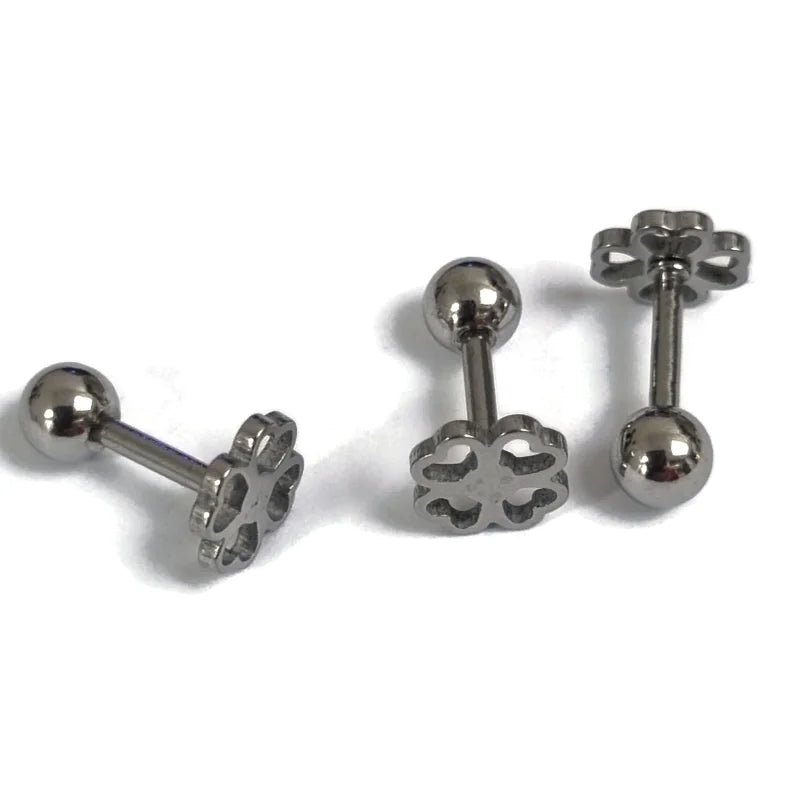 Chirurgisch Stalen Helixpiercing Klavertje 4 - Unisex