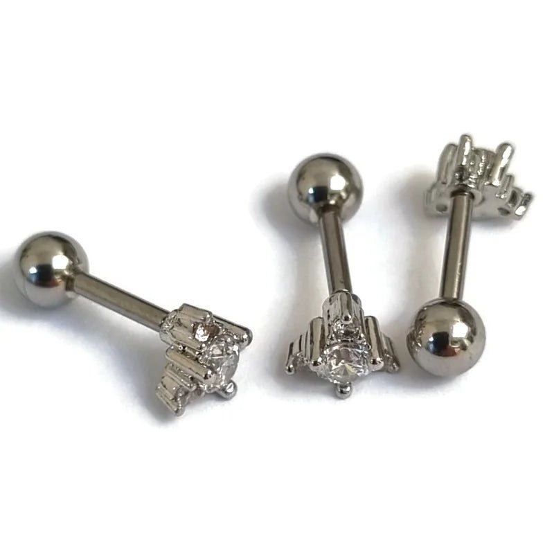 Helixpiercing Driehoek Zirkonia 6mm - Unisex