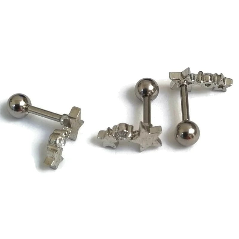 Sterren Helixpiercing Zirkonia - Links - Unisex