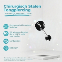 Stalen Tongpiercing logo piercing - 8 -