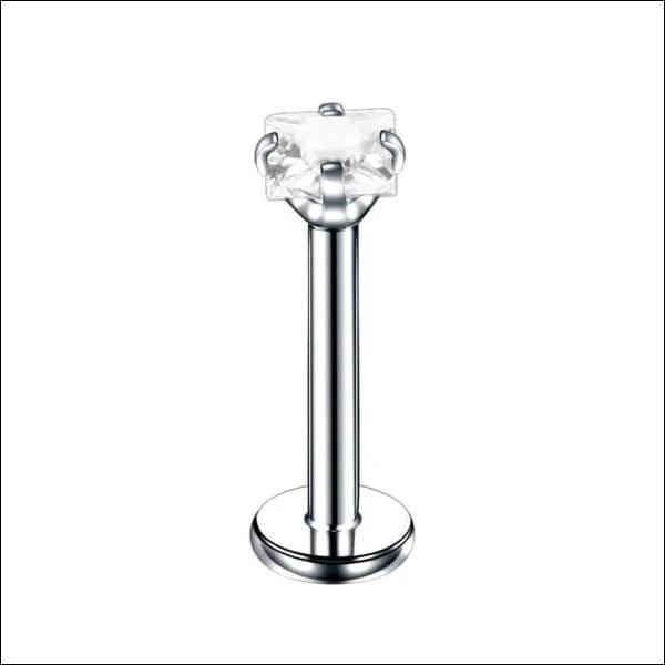 Transparante Zirkonia Labret Piercing helix tragus - Unisex