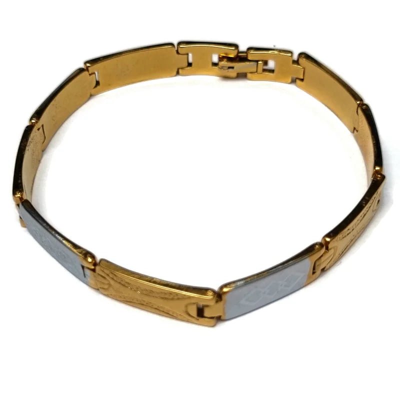 Stoere Bicolor Rvs Armband - 19cm - Unisex