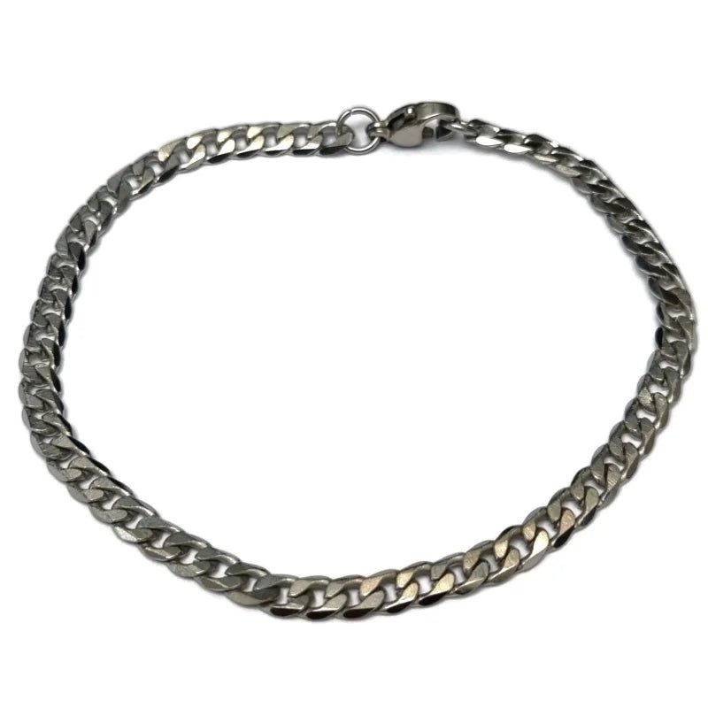 Zilverkleurige 19cm Stalen Gourmet Armband - Heren