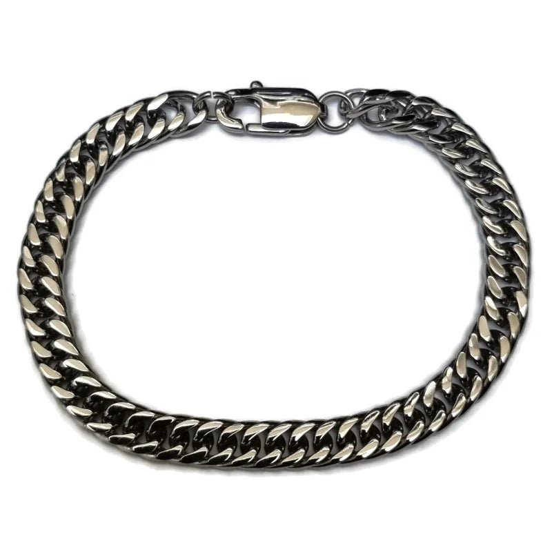 Stijlvolle Zilverkleurige Gourmet Armband - Unisex