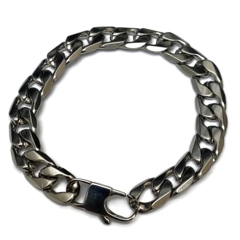 Gourmet Armband Curb Cuban staal - Unisex