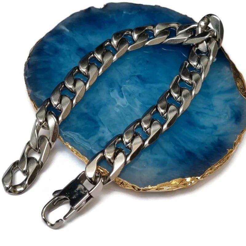 Gourmet Armband Curb Cuban staal - Unisex