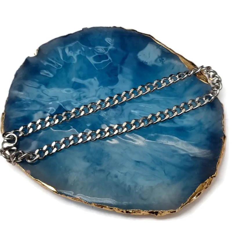 Stoere Gourmet Armband Staal in Zilver Kleur - Unisex